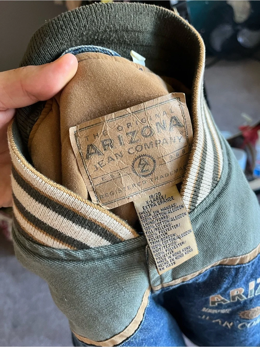 VTG 90’s Arizona Jean Co. Denim Varsity Jacket